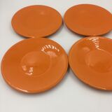 Set of 6 orange plates Franco Pozzi