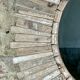 Mirror in patinated natural wood