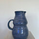 Blue vintage jug handmade pottery