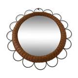 Vintage rattan mirror