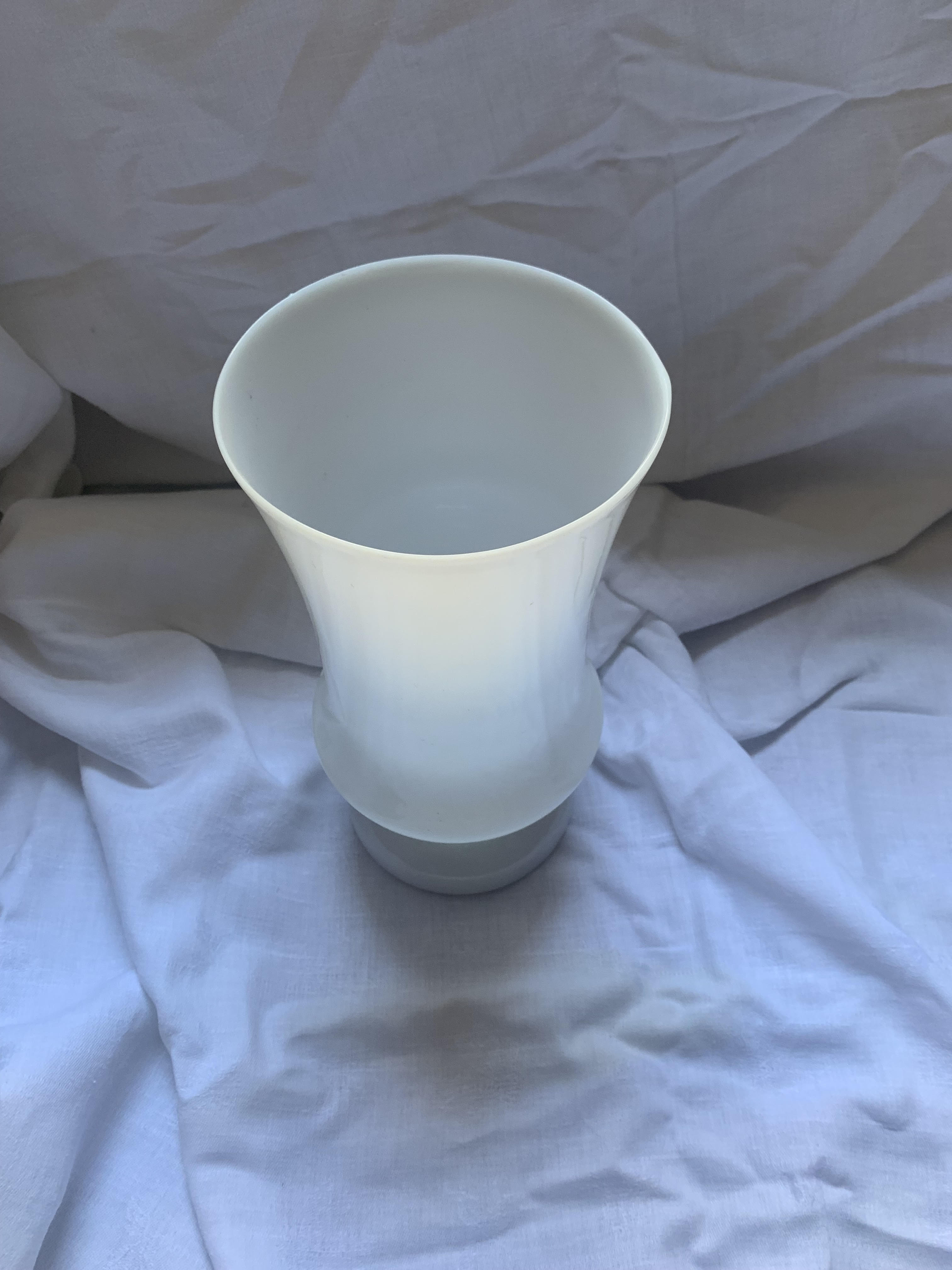 Vintage white opaline vase