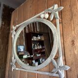 Miroir en bois ovale 35x44cm