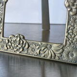 Antique Japanese Bronze Metal frame  13.5 cm x 10.5cm