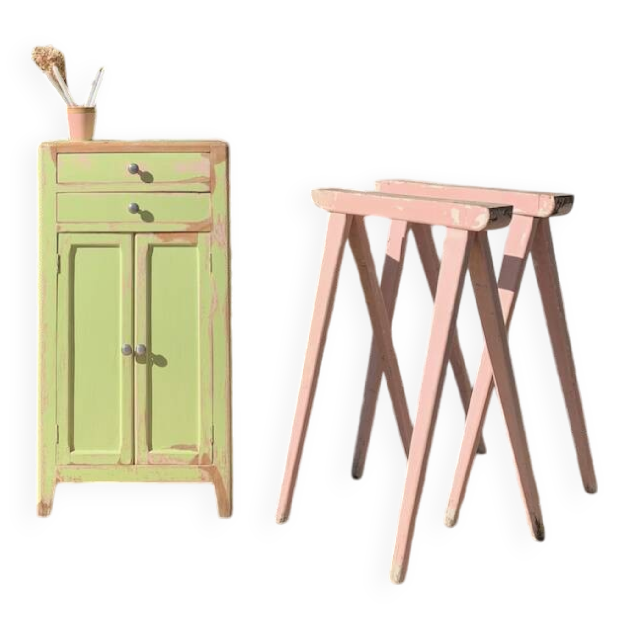 Parisian buffet in patinated wood