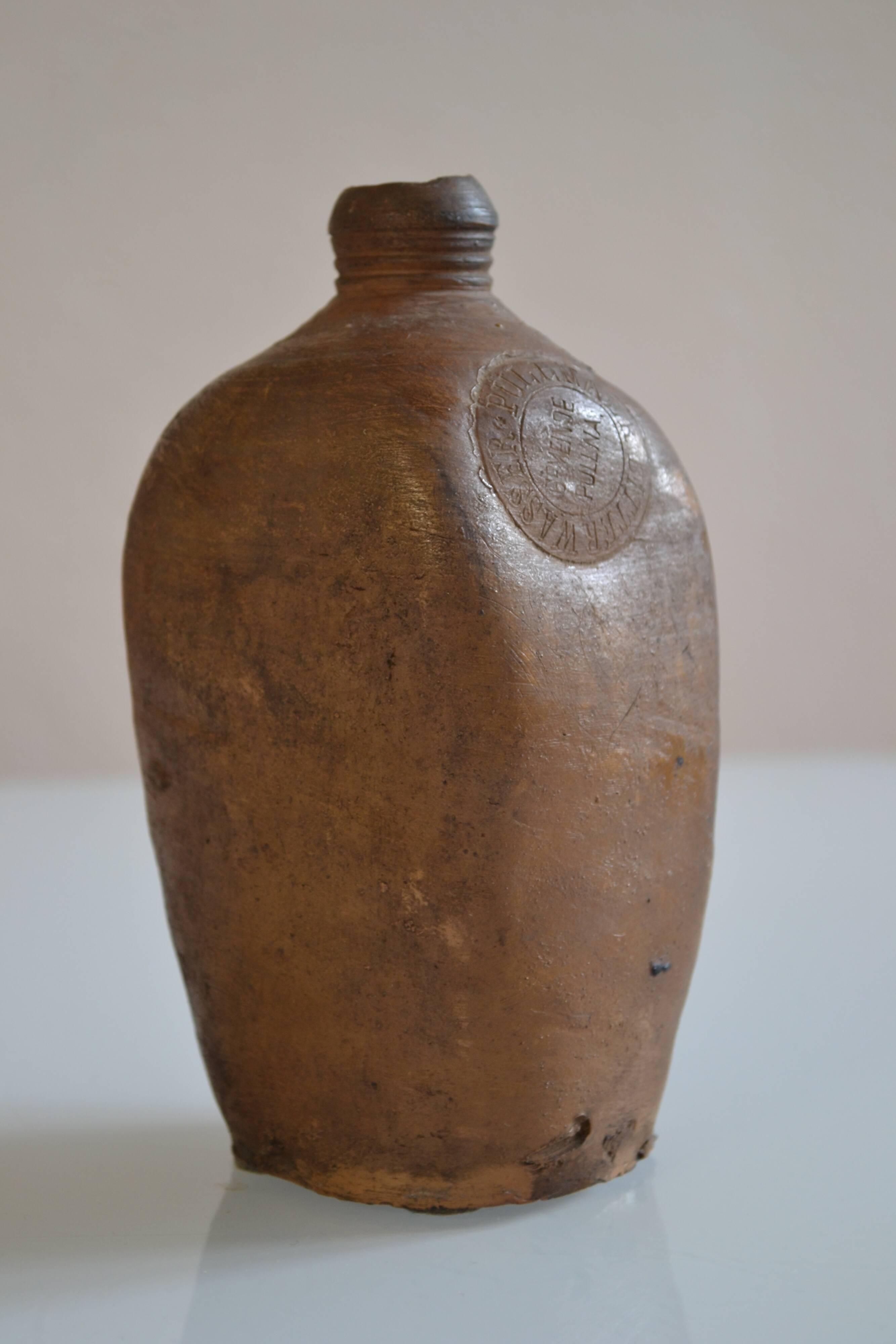 old stoneware bottle "Pullnaer Bitter Wasser" Germany circa 1850