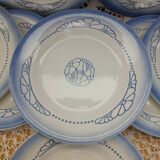 8 old Digoin and Sarreguemines dinner plates