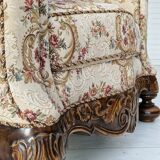 Fauteuil relax danois en tissu années 1950