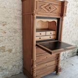 Semainier secretary Henri II in walnut and erable speckled