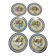 Box of 6 plates in its Scof box.