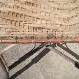 Small old table in rattan wicker