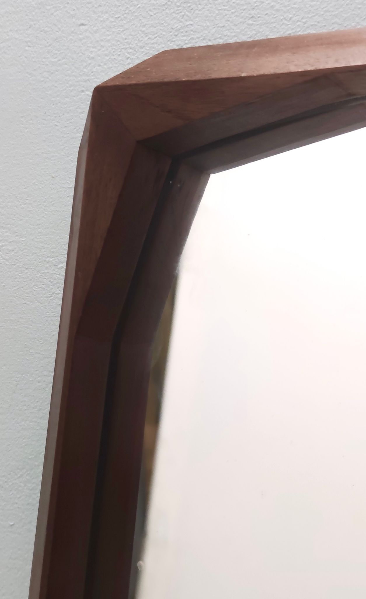 Square Wall Mirror by Dino Cavalli with Ebonized Walnut Frame, Italy