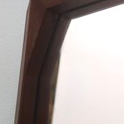 Square Wall Mirror by Dino Cavalli with Ebonized Walnut Frame, Italy