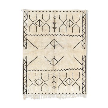 Tapis marocain moderne blanc