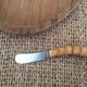 Wooden butter dish and knife