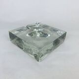 Brutalist glass ashtray from the 70s