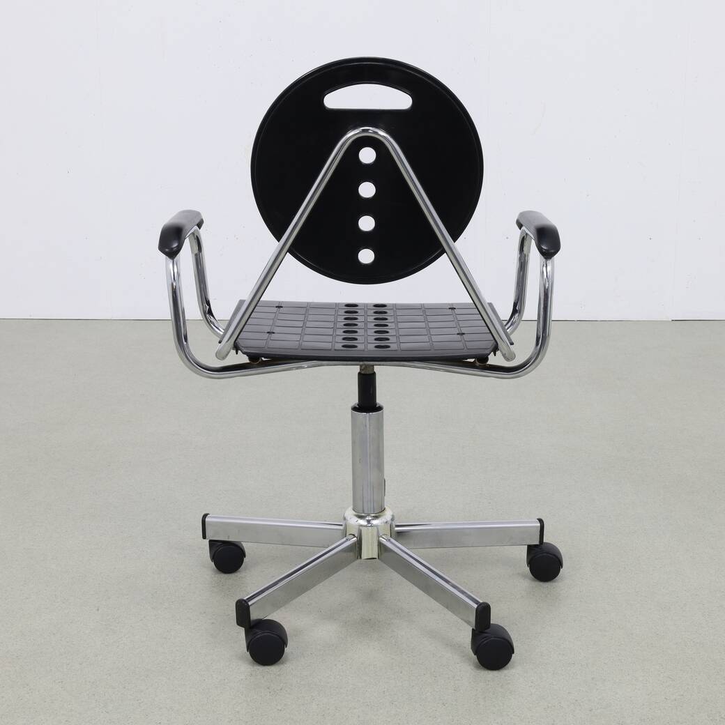 Rare office chair "Charlie" by Carlo Bimbi for Segis, 1980s Memphis style