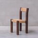 Ensemble de six chaises de salle à manger françaises Chunky Rush du milieu du siècle