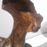 Brutalist lamp in olive root 60