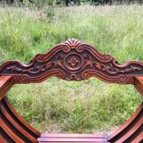 Carved wood Dagobert armchair