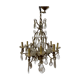 Chandelier cage with sixteen lights grapevines and crystal cups xix century