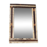 Miroir rectangulaire en bois polychrome