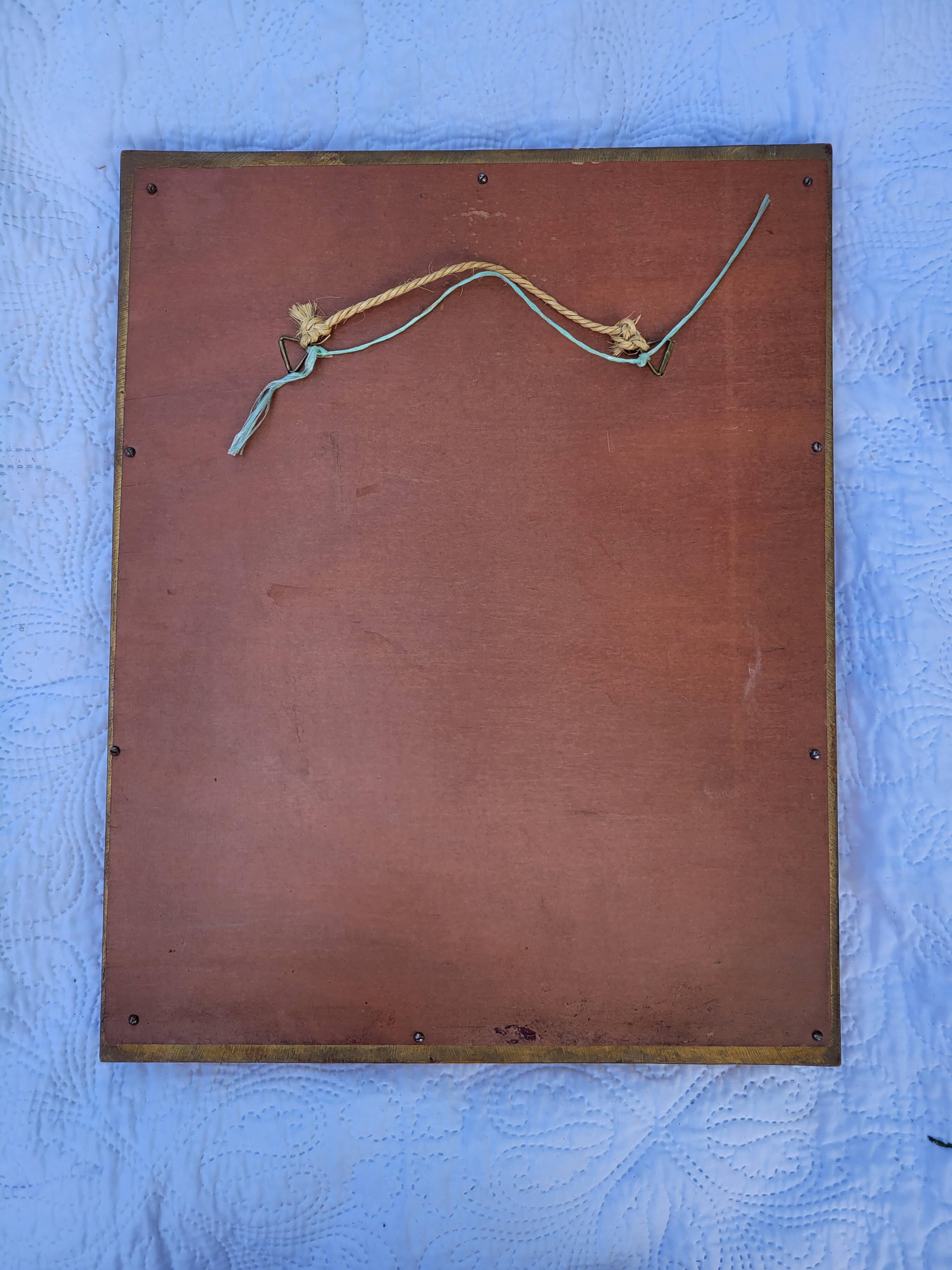 Old mirror in gilded wood