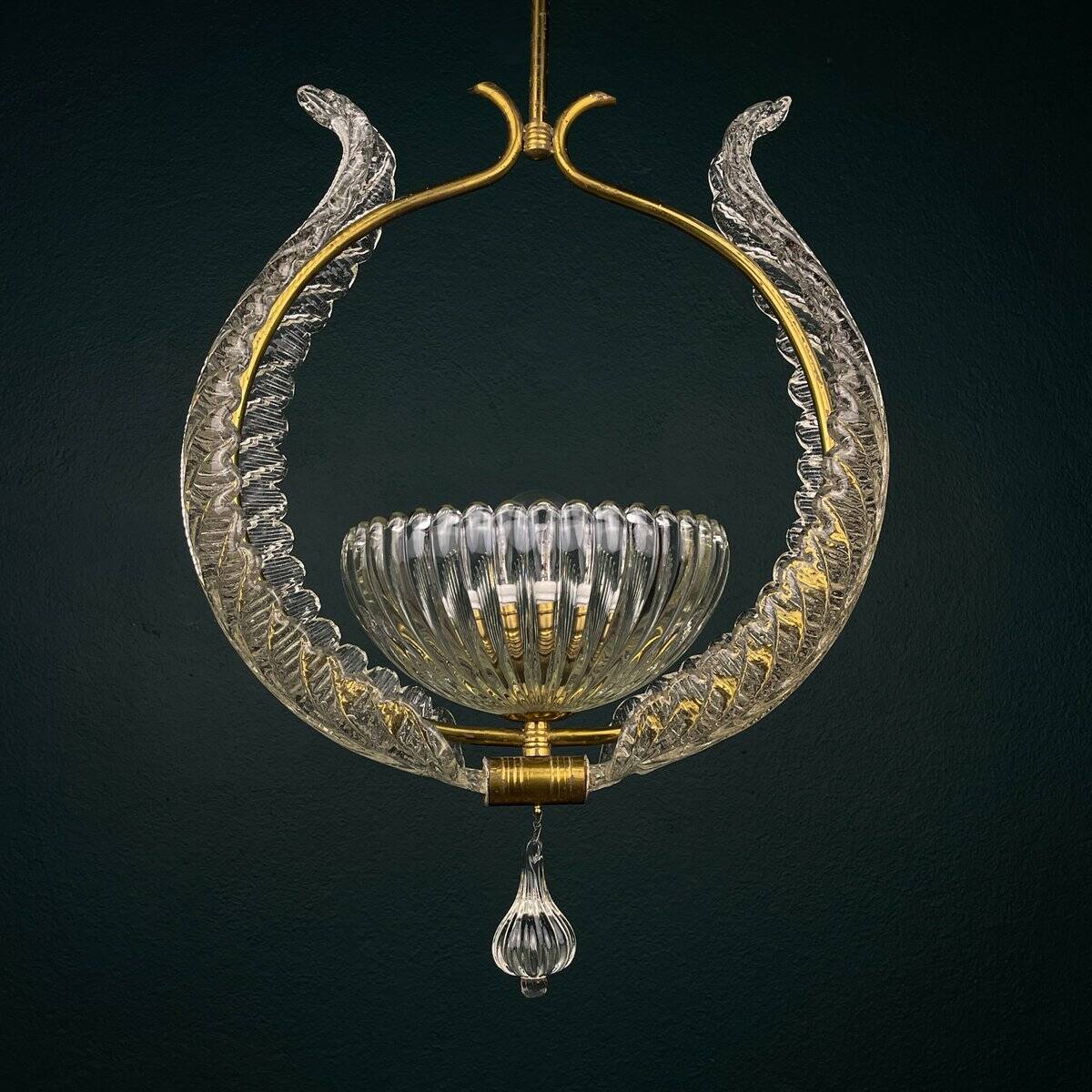 Murano chandelier by Ercole Barovier Barovier & Toso, Italy, 1930s