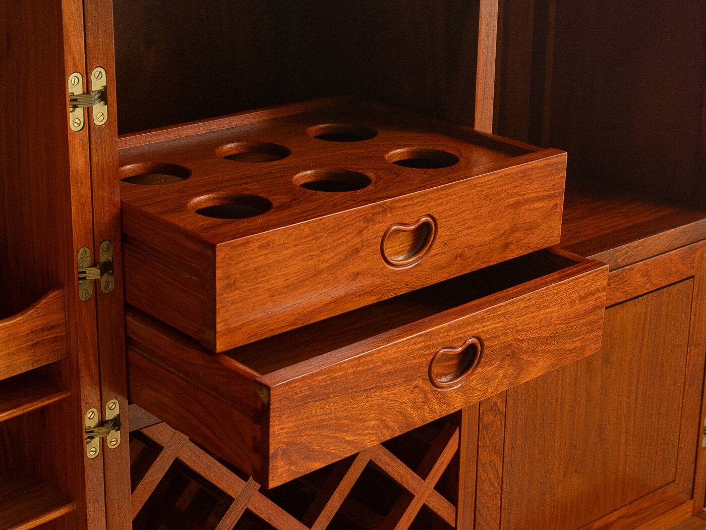 Captain's bar in Scandinavian design, 1960s, teak