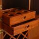 Captain's bar in Scandinavian design, 1960s, teak