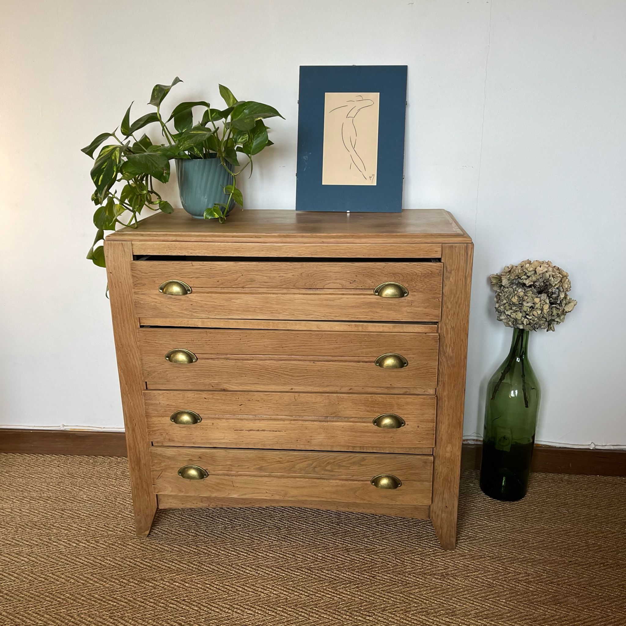 Vintage craft furniture style chest of drawers
