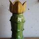 Vase ancien fleur en barbotine