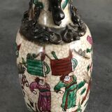 Vase ceramic canton of nanjing decoration of war scenes xixth