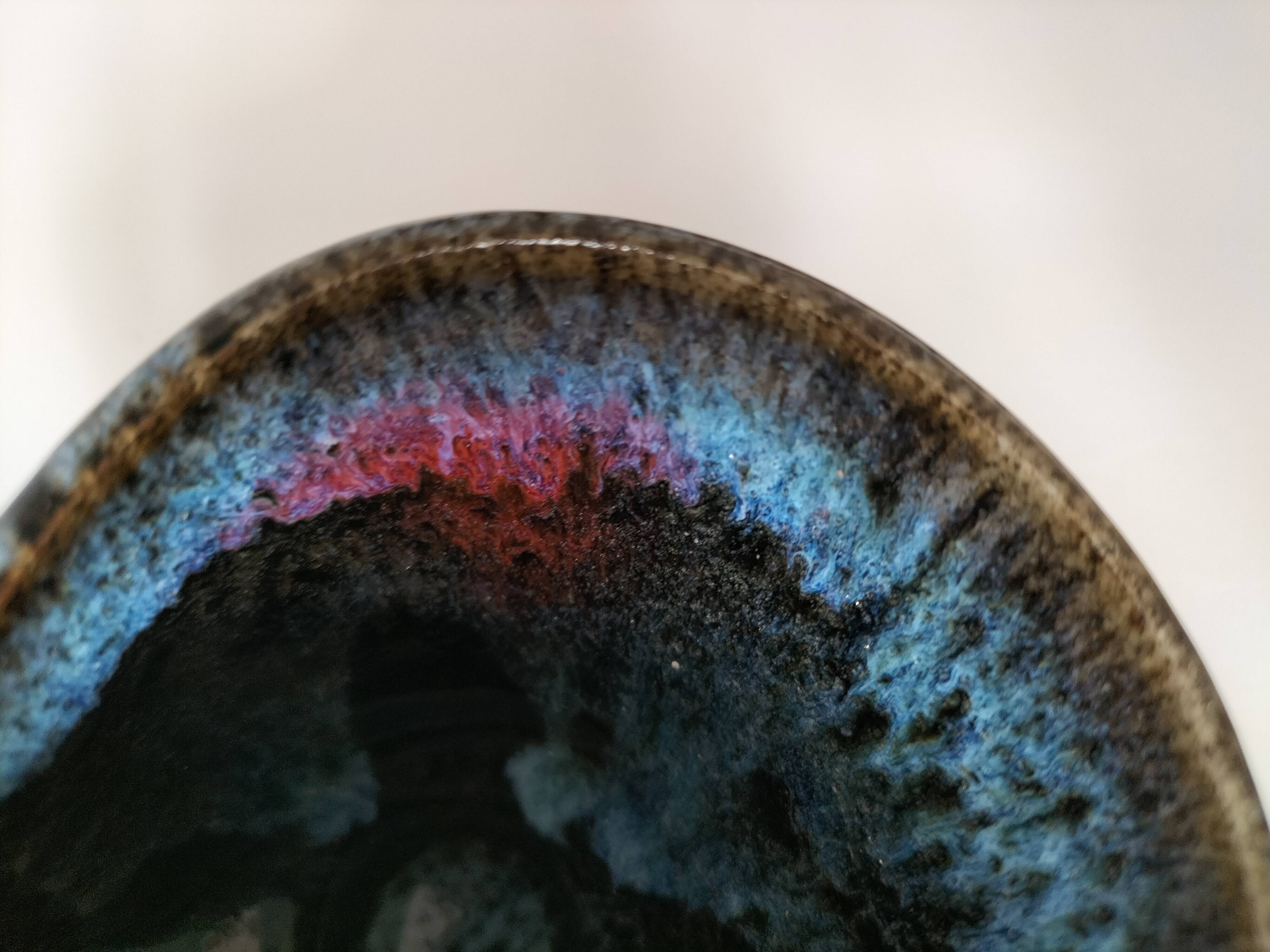 4 sculptural stoneware cups by Philippe Monroig