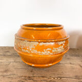 Set of 2 french glazed terracotta BIOT vases 19th century