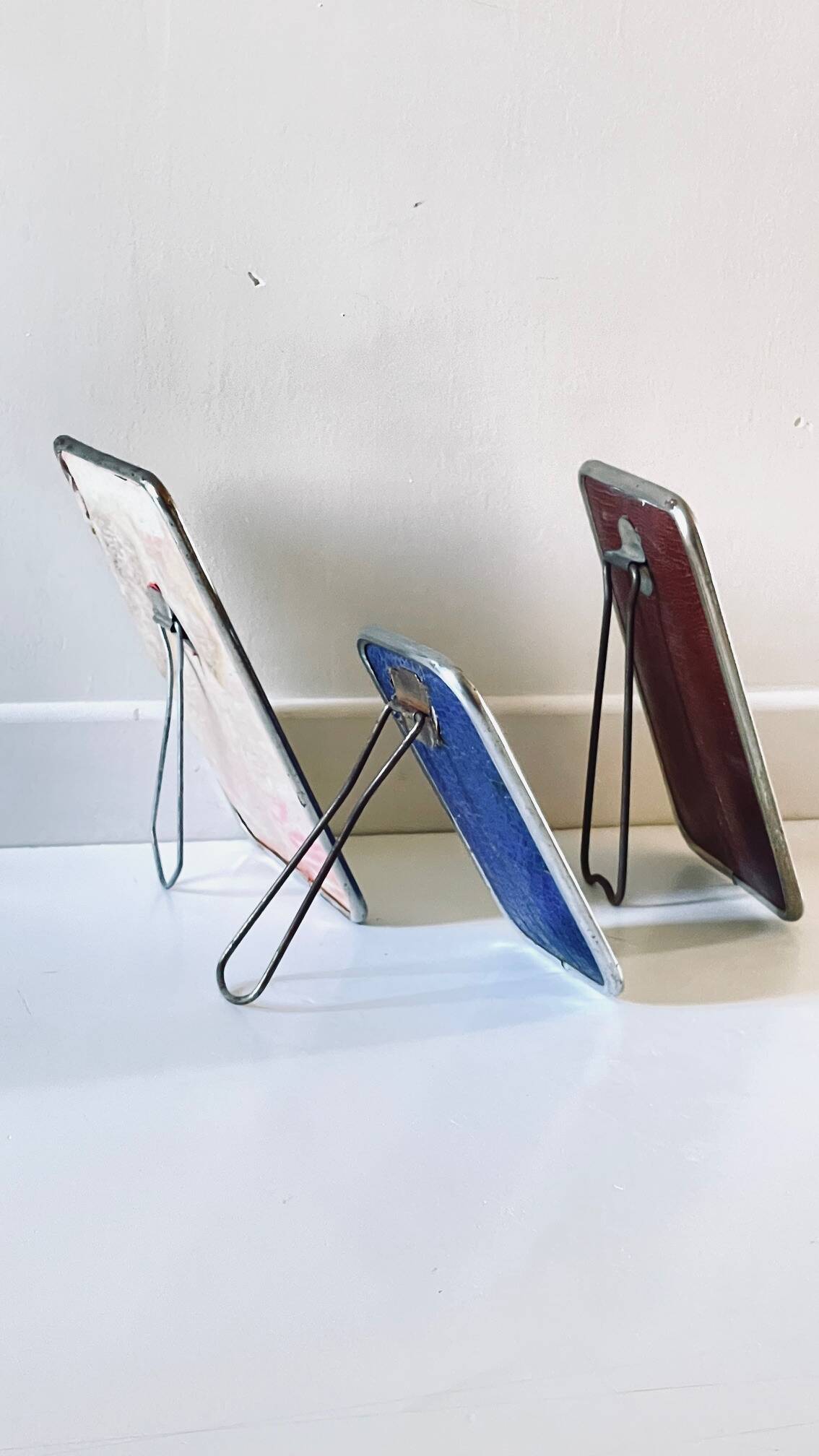 Collection de 3 miroirs barbier vintage