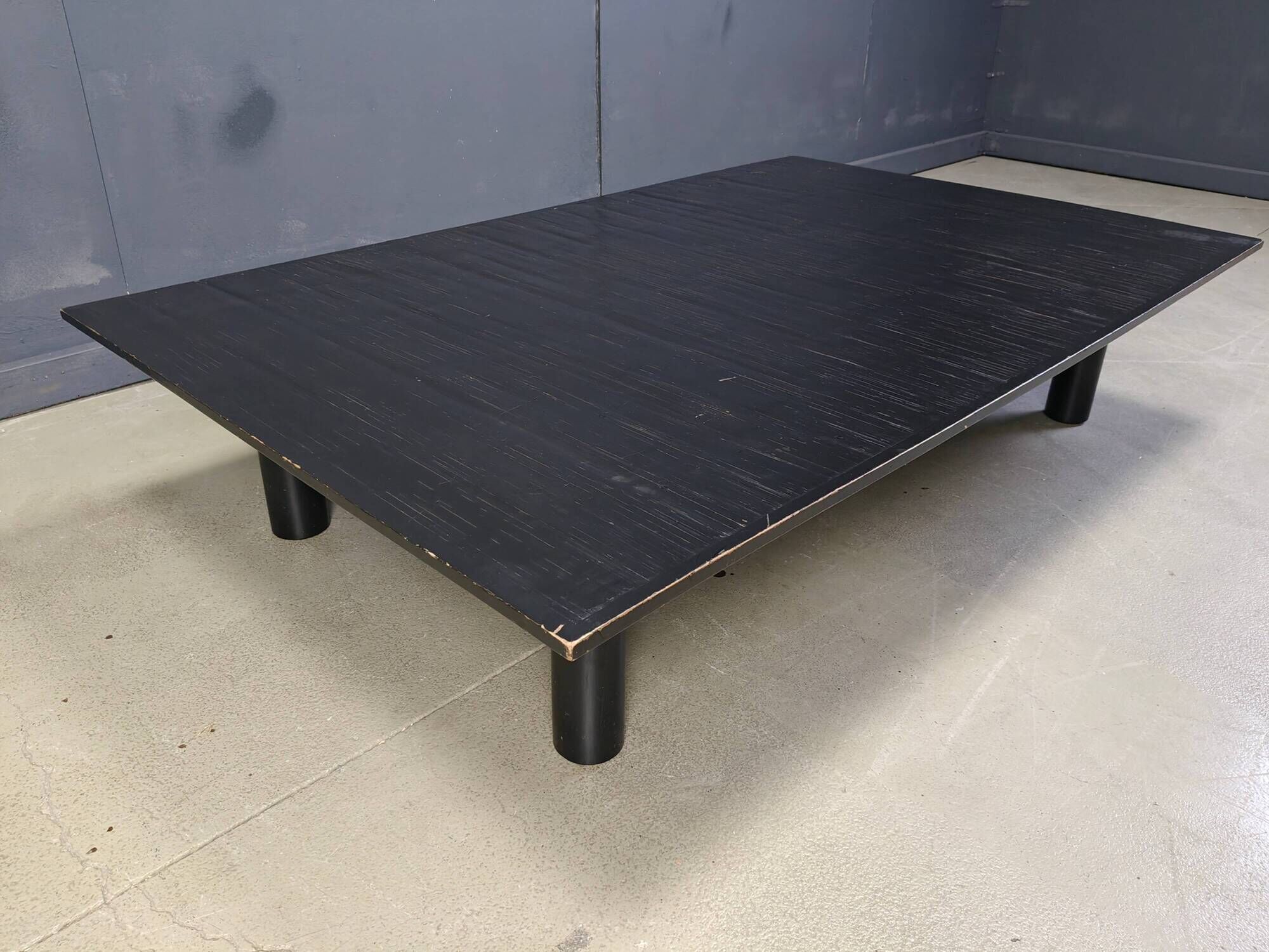 XL bamboo coffee table in the manner of Axel Vervoordt, 1970s