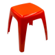 Vintage Stool or Side Table in Vibrant Orange, 1970s