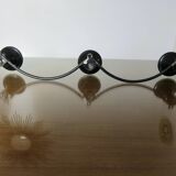 Wall-mounted coat rack, 3 hooks in Bakelite and metal, 1950s/60s