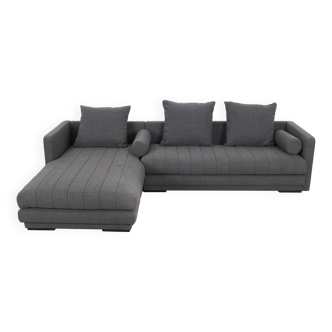 Graphite corner sofa, Scandinavian design, 00s