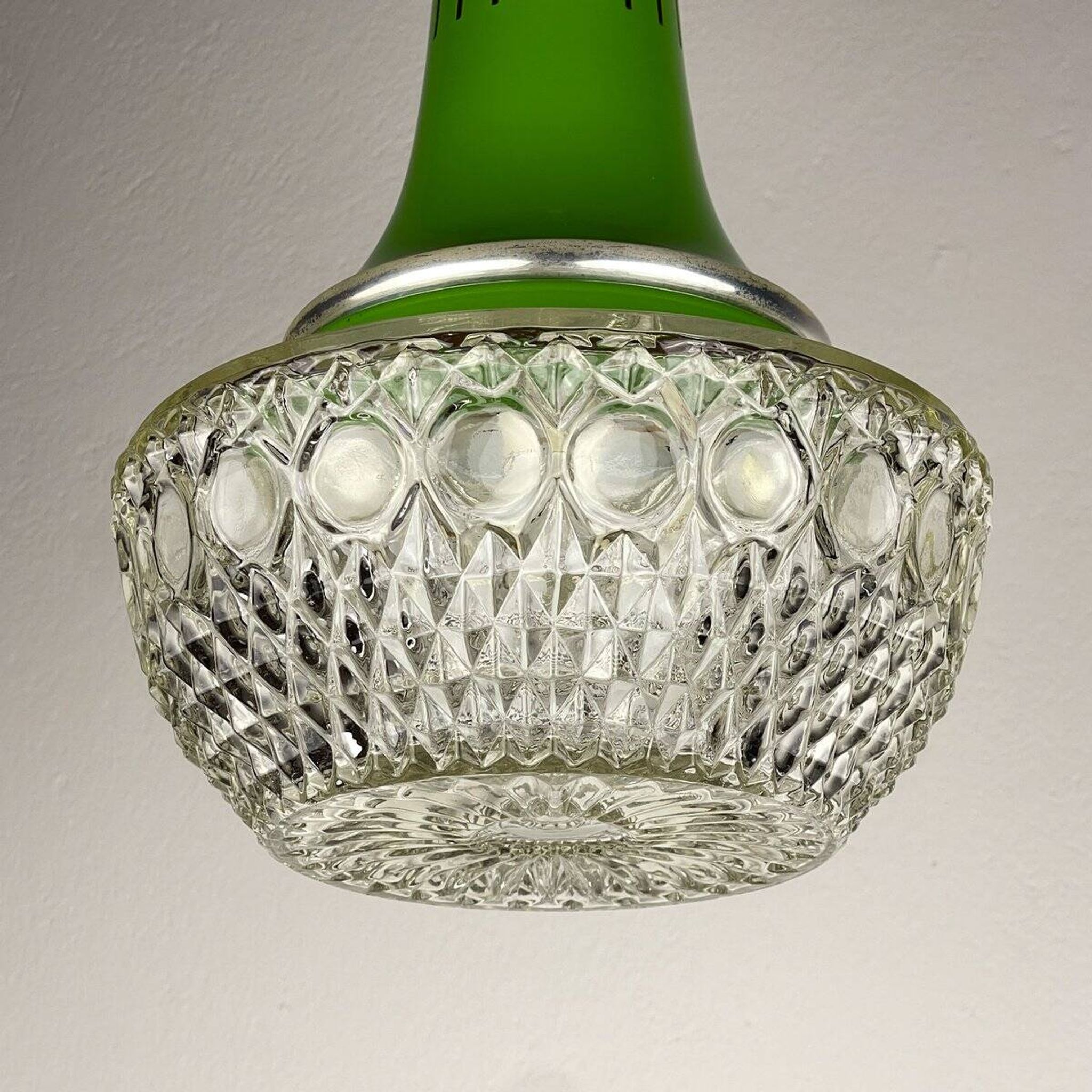 Green suspension light in mid-century style by Targetti Sankey, 1960s.