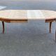 Extendable round Louis XV dining table, renovated in raw wood, 20th century, 200cm