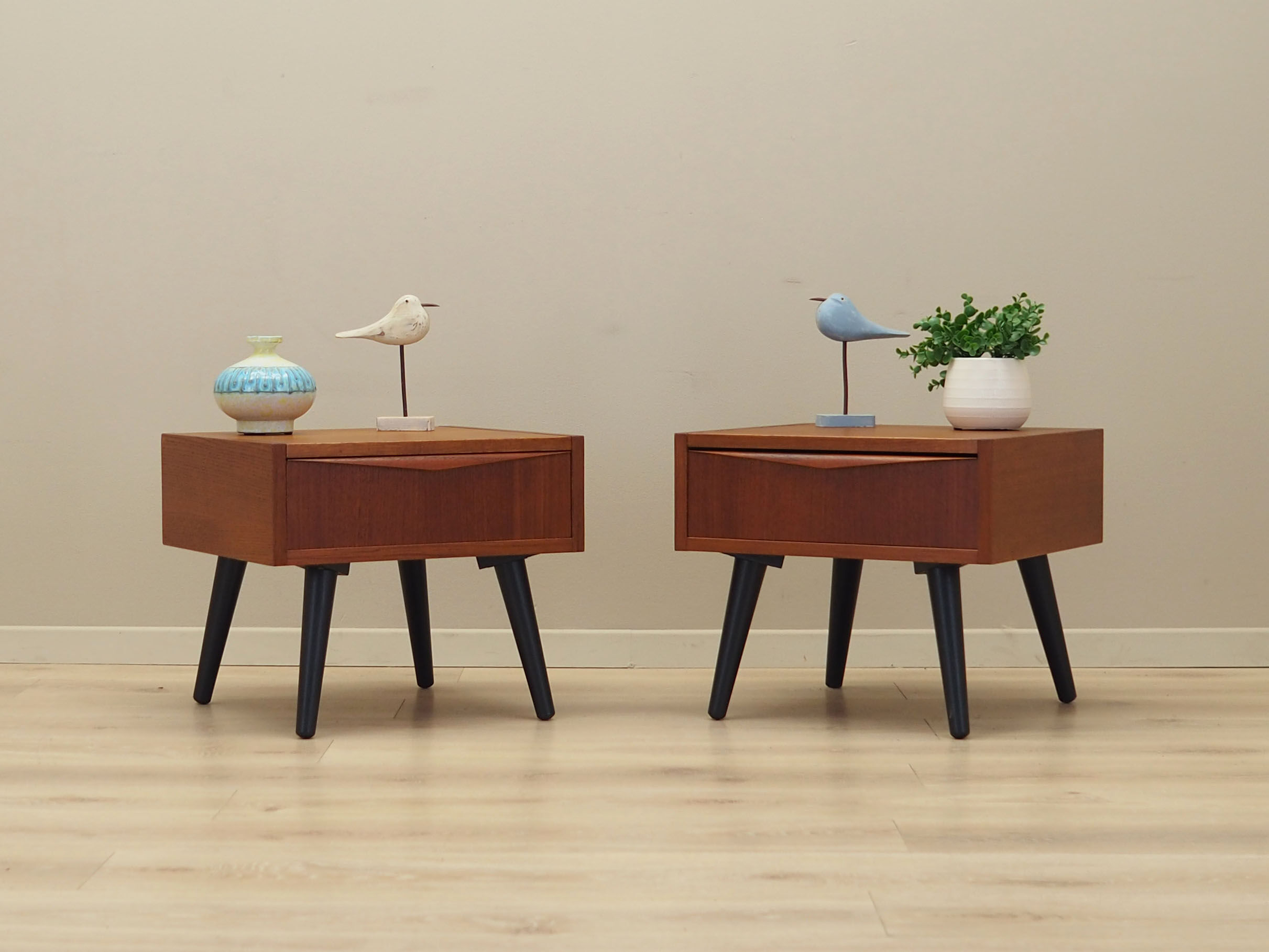 Set of two teak bedside tables, Danish design, 1970, Denmark