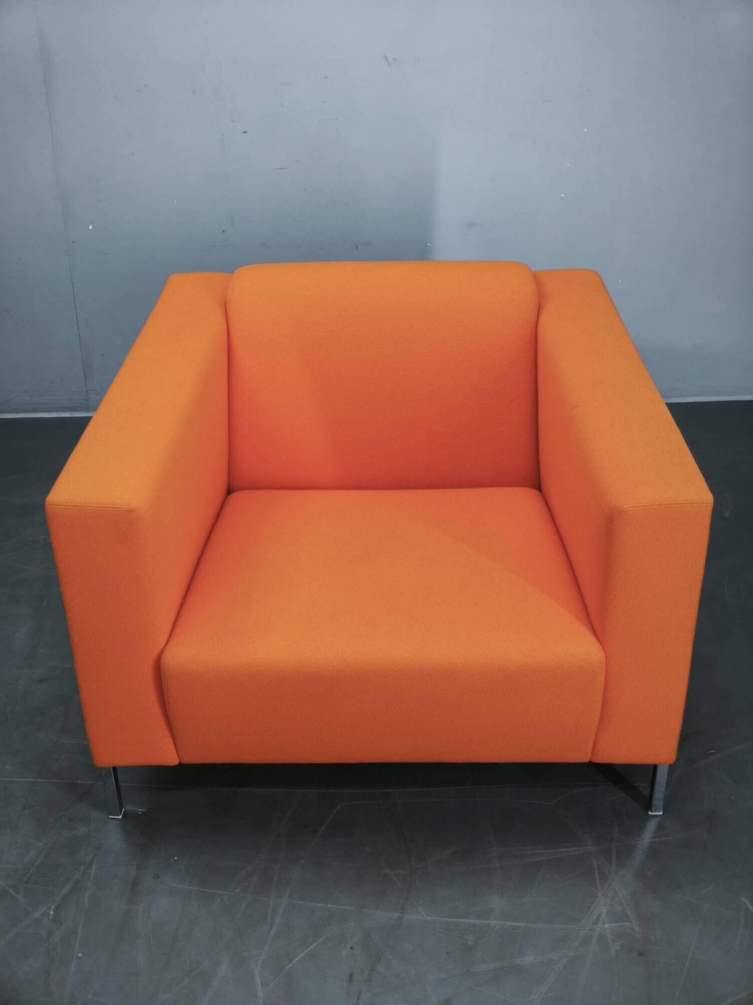 Enrico Franzolini Steel 2000 Orange Armchair for Moroso, Italy