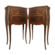 Pair of rose wood bedsides and marble top