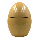 Tommaso Barbi, rare grande boîte en parchemin en forme d'œuf, TB Italie, vers 1970