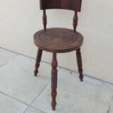 Vintage wooden stool charles dudouyt style