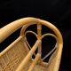 Vintage wicker and bamboo magazine rack