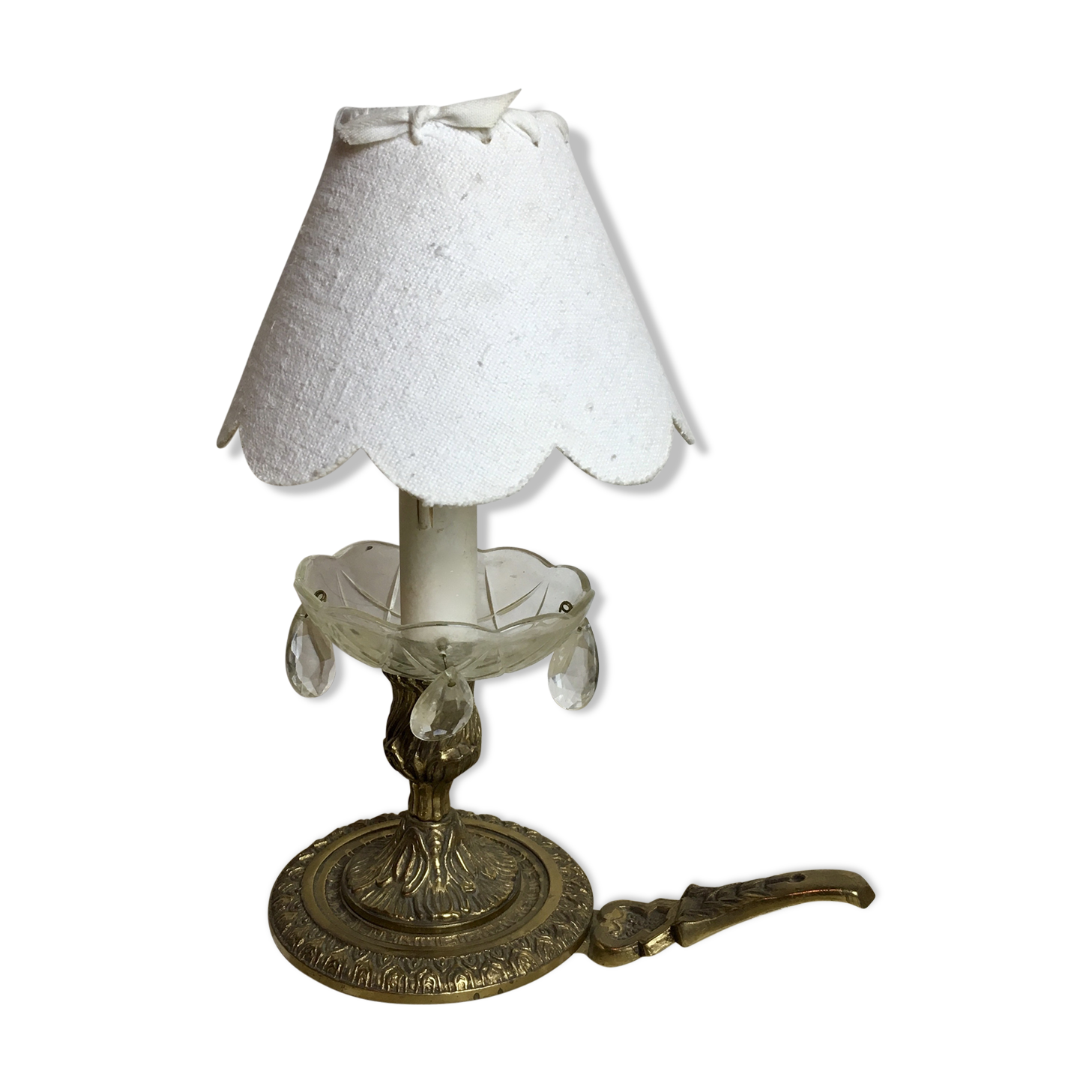 Ancient cave lamp in gilded bronze