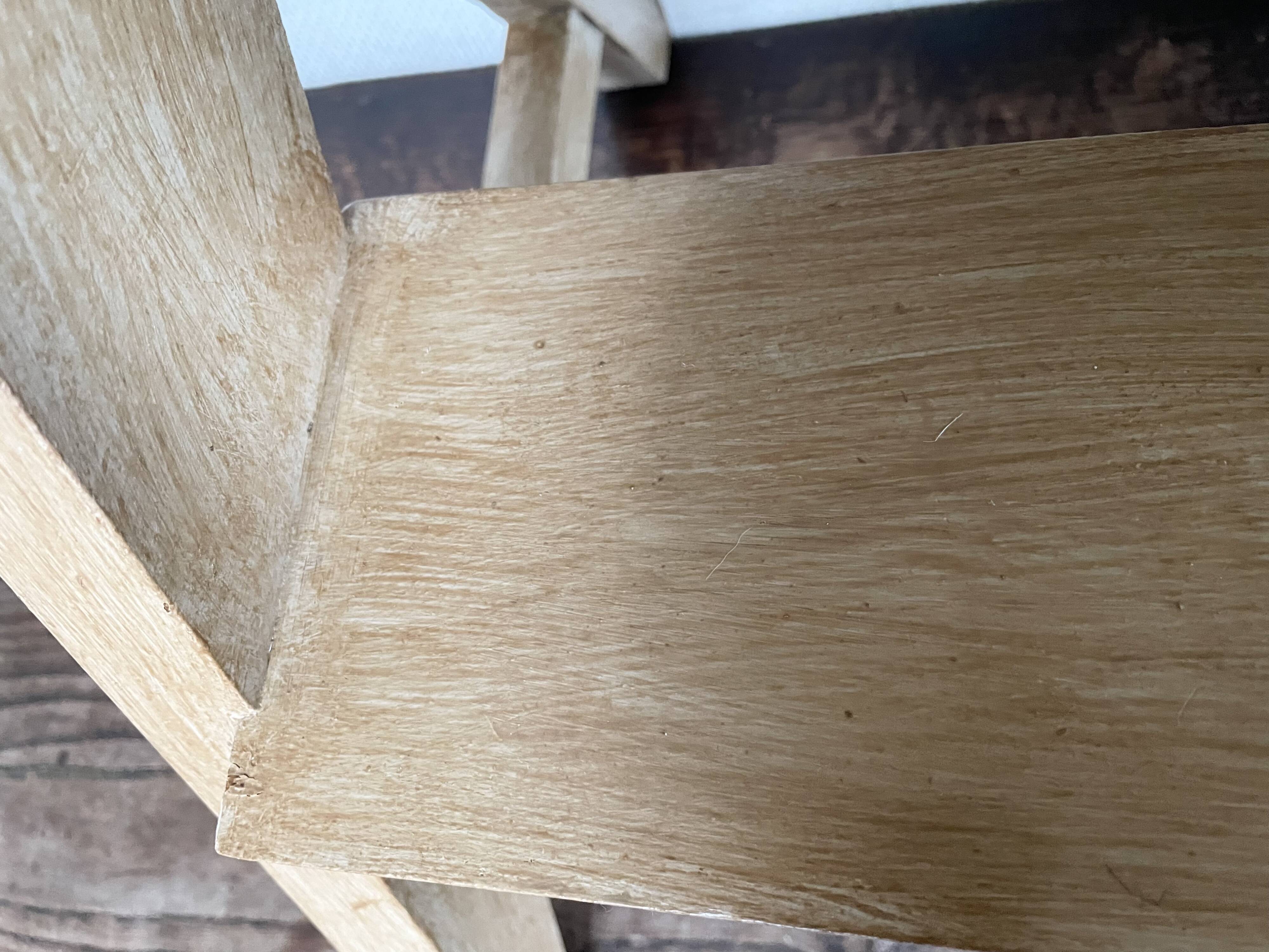 Weathered wooden step stool