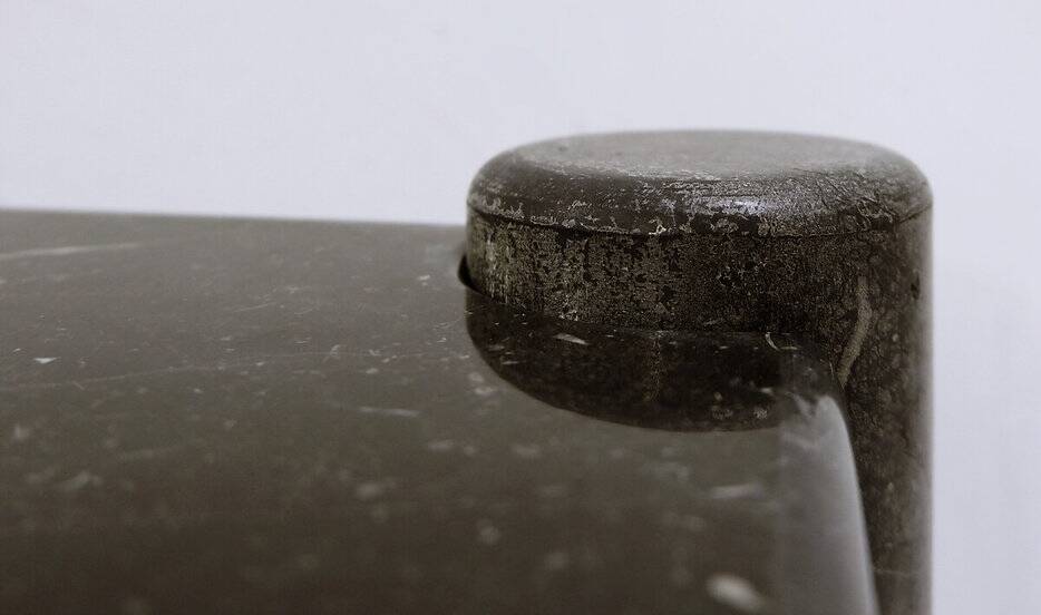 Mid-century modern Black marble square coffee table - 1970s